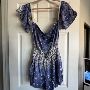 True Destiny Blue Patterned Dress